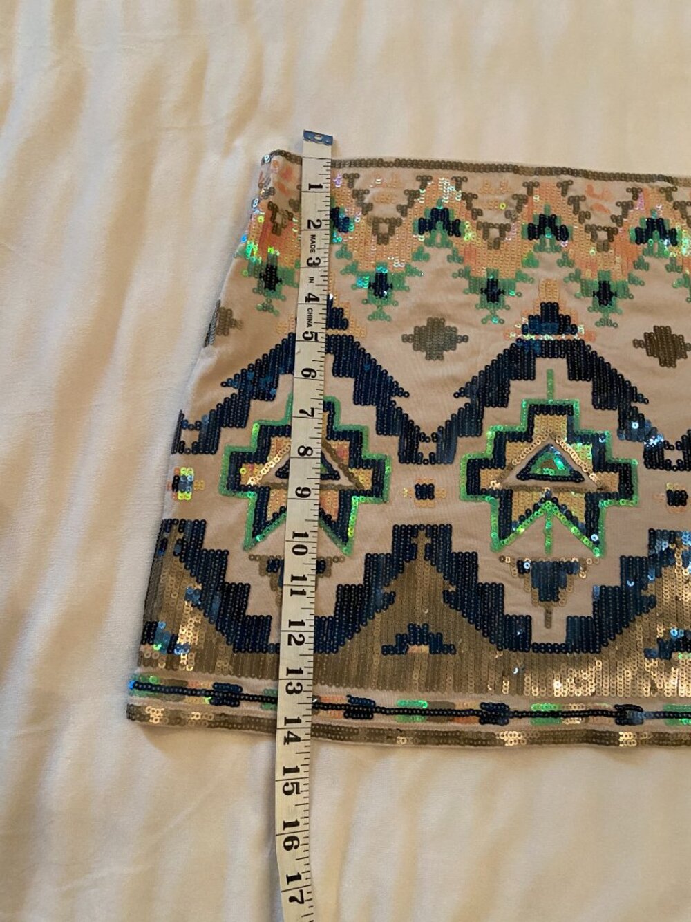 Express Aztec Sequin Mini Skit - Picture 9 of 11